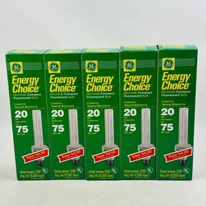 GE Energy Choice 20W Electronic Compact Fluorescent Bulb 75W Replacement 5 Pack